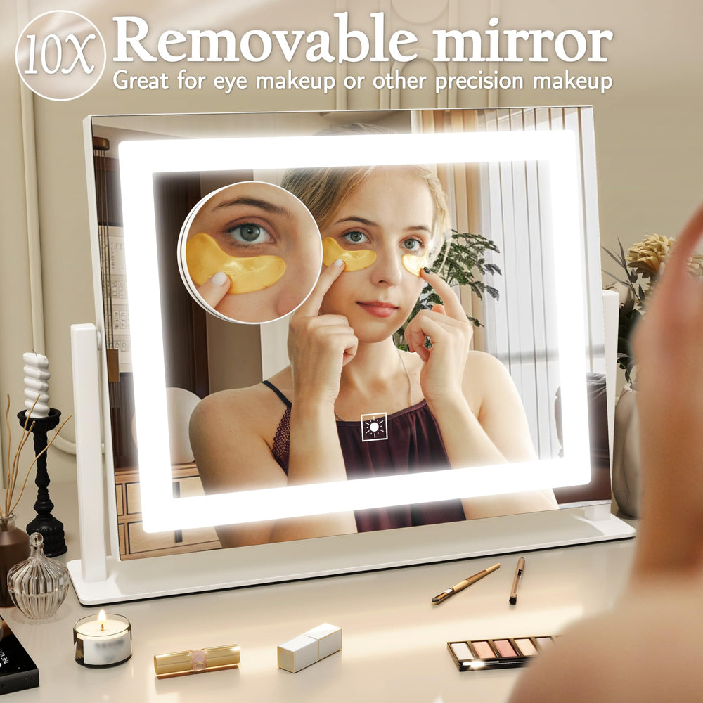 ROLOVE aluminum frame close-up reveals sturdy, sleek vanity design.