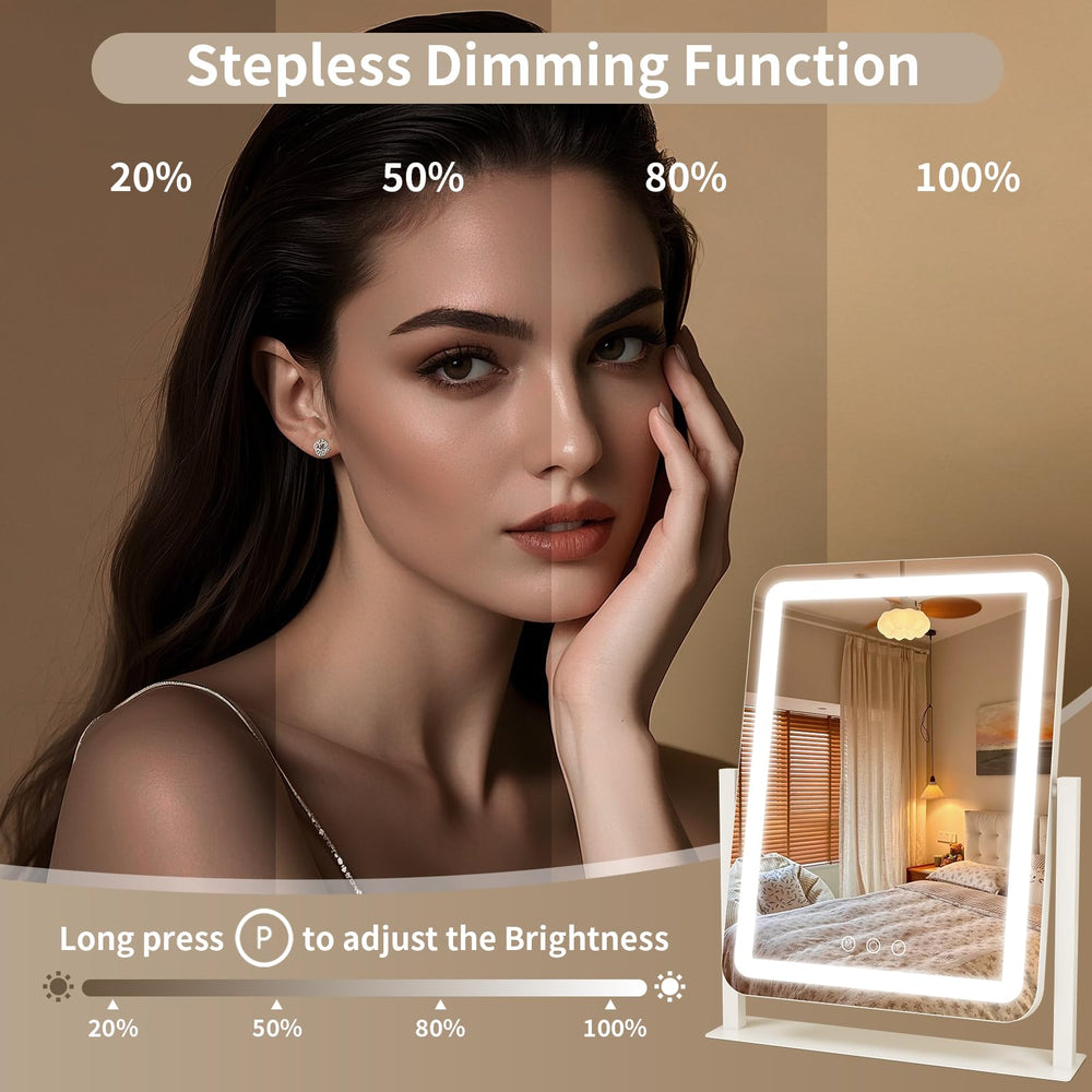 ROLOVE vanity mirror shown on bedroom desk or dorm setup