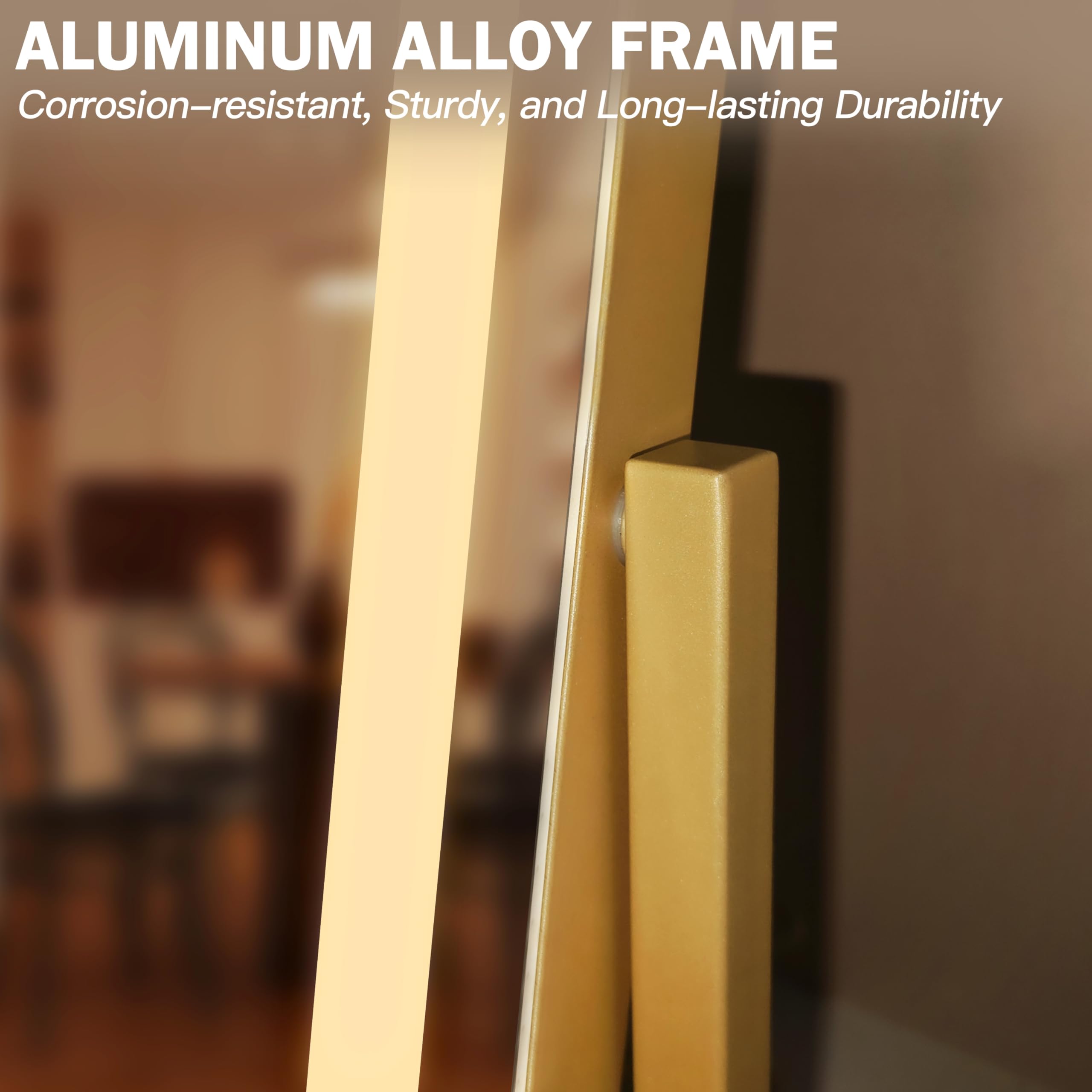 ROLOVE color temperature settings provide warm, cool, and natural lighting options.