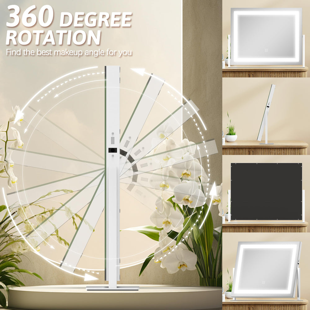ROLOVE vanity mirror easy-install screws included for stable setup.