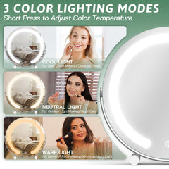 ROLOVE vanity mirror frameless edge-glow - even lighting across the face