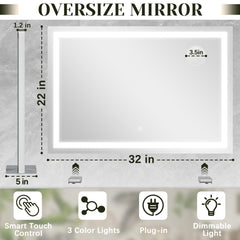 ROLOVE edge-to-edge LED lighting for shadow-free makeup prep