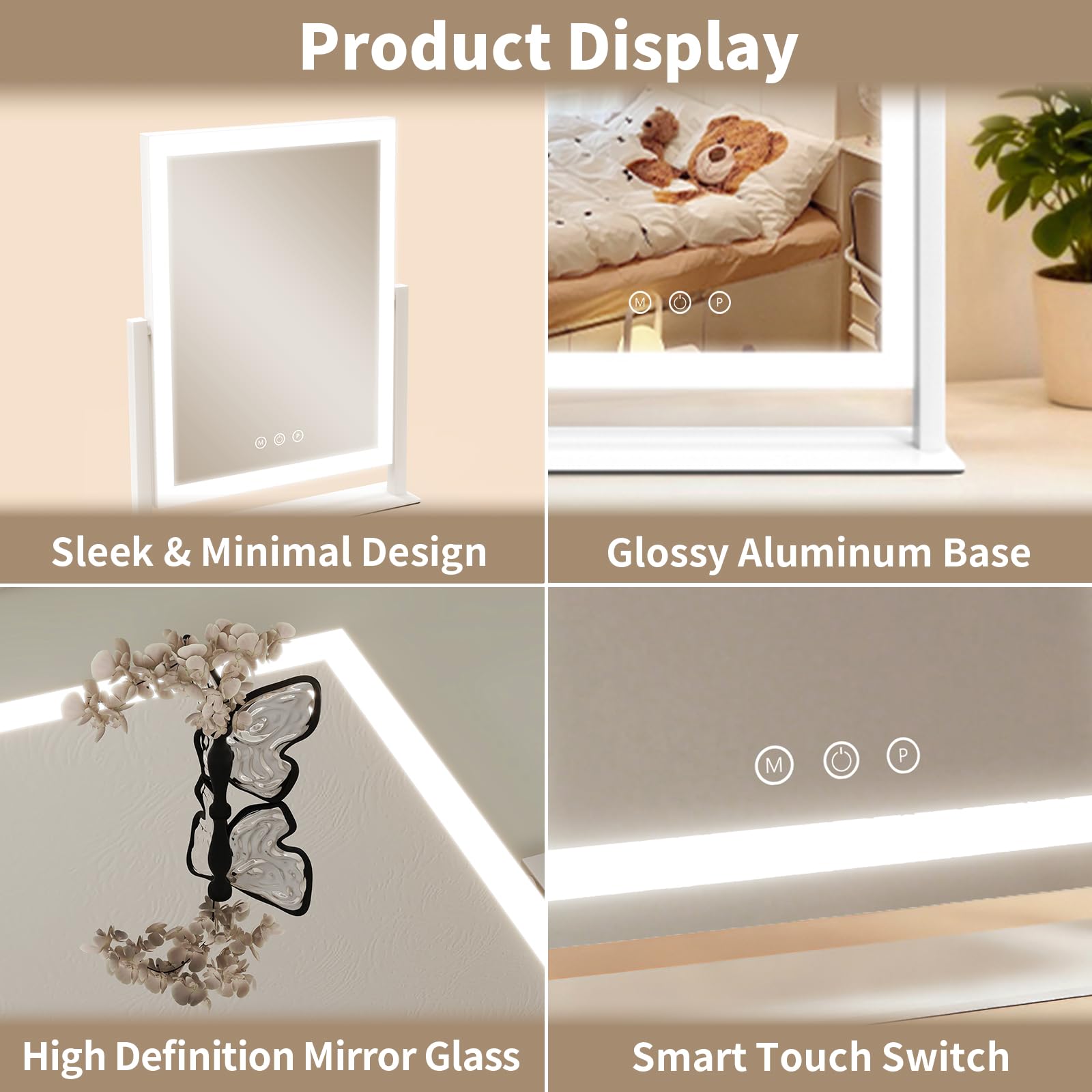 ROLOVE vanity mirror packaging image showcases gift-ready design.