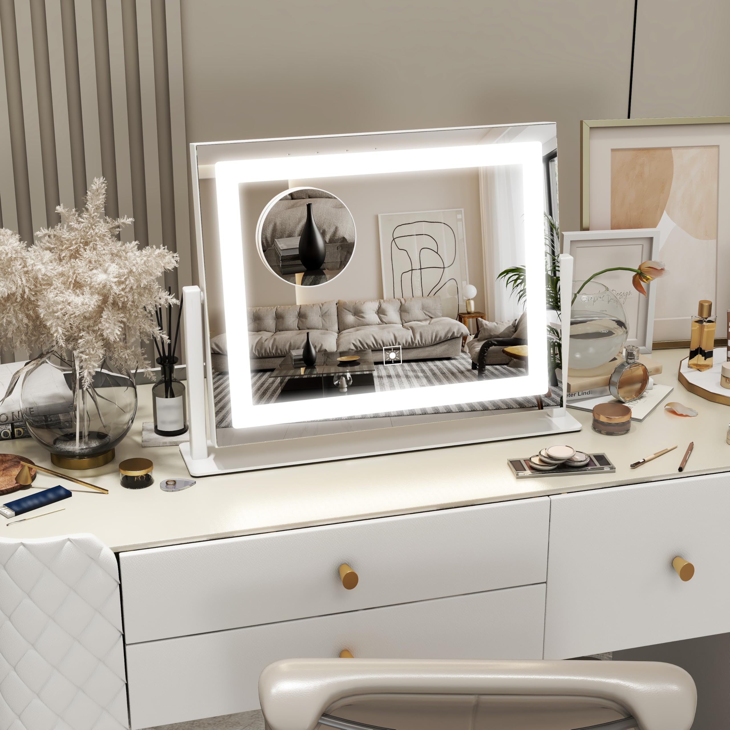 ROLOVE smart touch controls enable quick lighting adjustments.