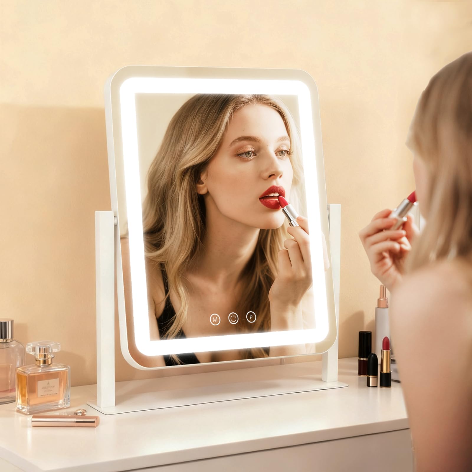 ROLOVE vanity mirror three-color modes deliver Natural, Cool, Warm lighting options