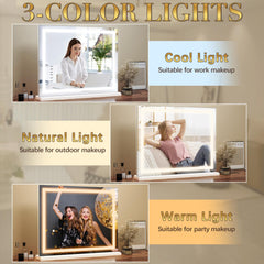 ROLOVE vanity mirror touch-control with memory saves last lighting setting.