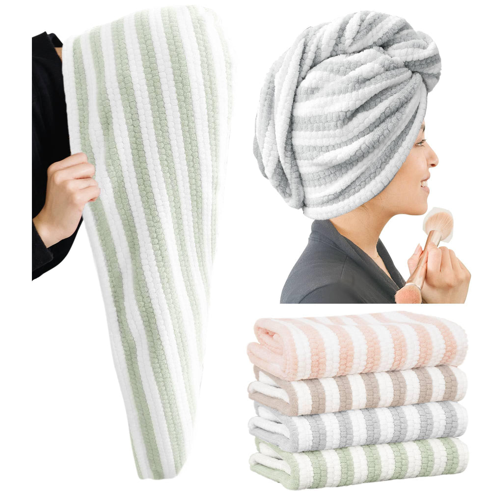 ROLSHOL extra-large hair towel wrap with generous size for secure drying