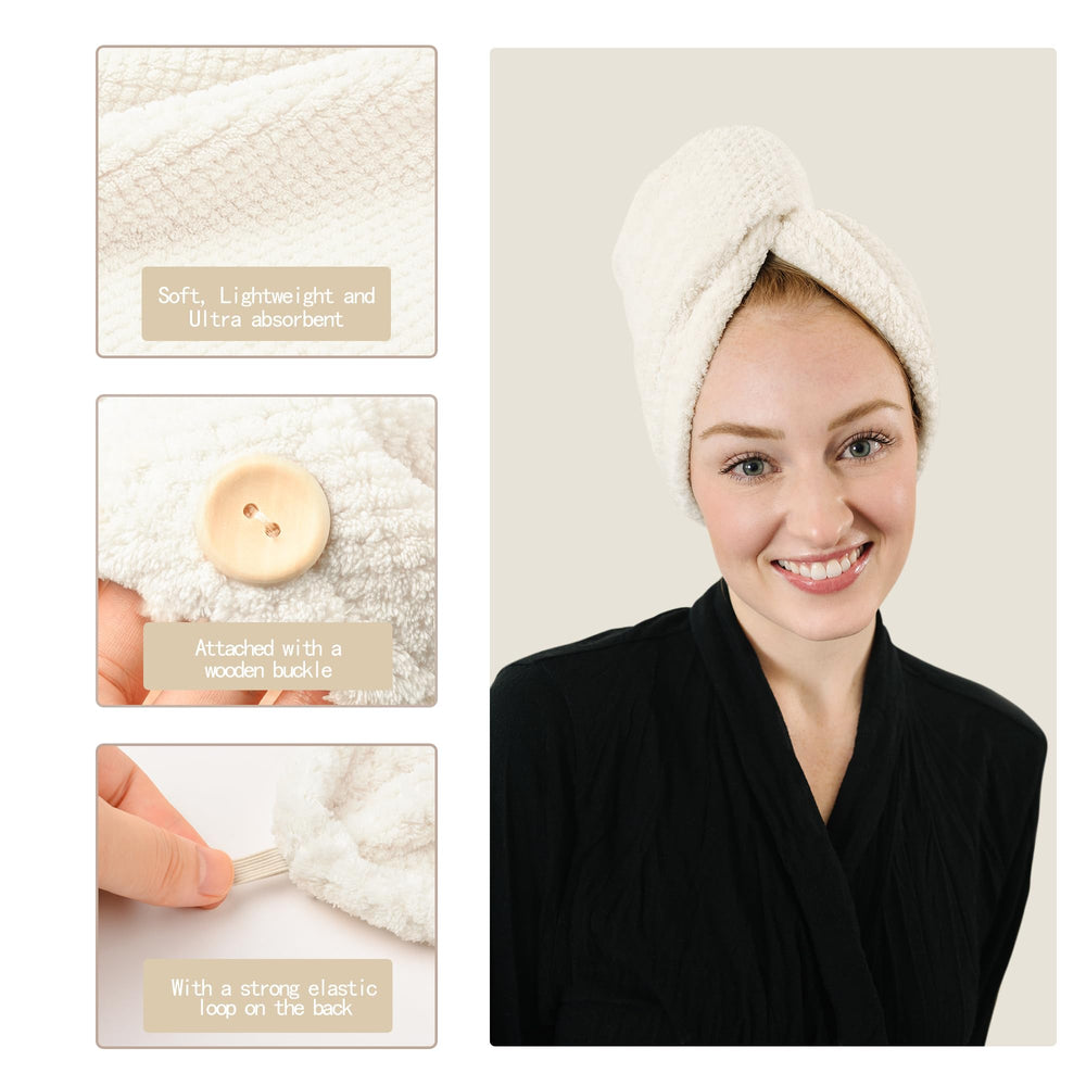ROLSHOL curly hair friendly towel reduces frizz while air-drying.