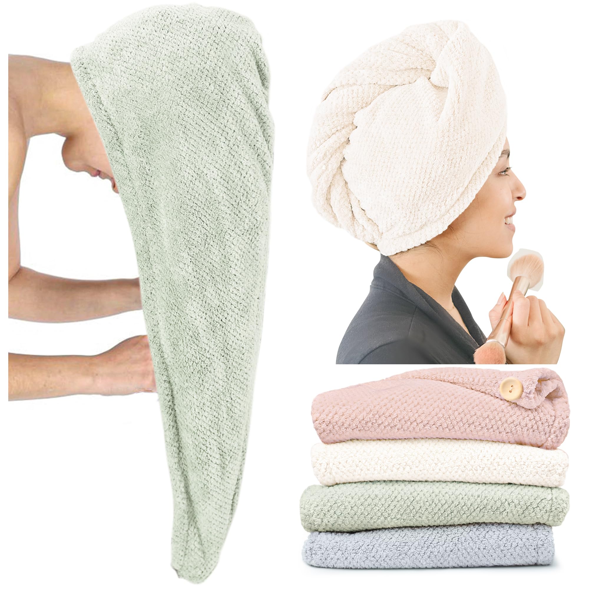 ROLSHOL extra-large microfiber hair towel wrap ready for quick-dry sessions.