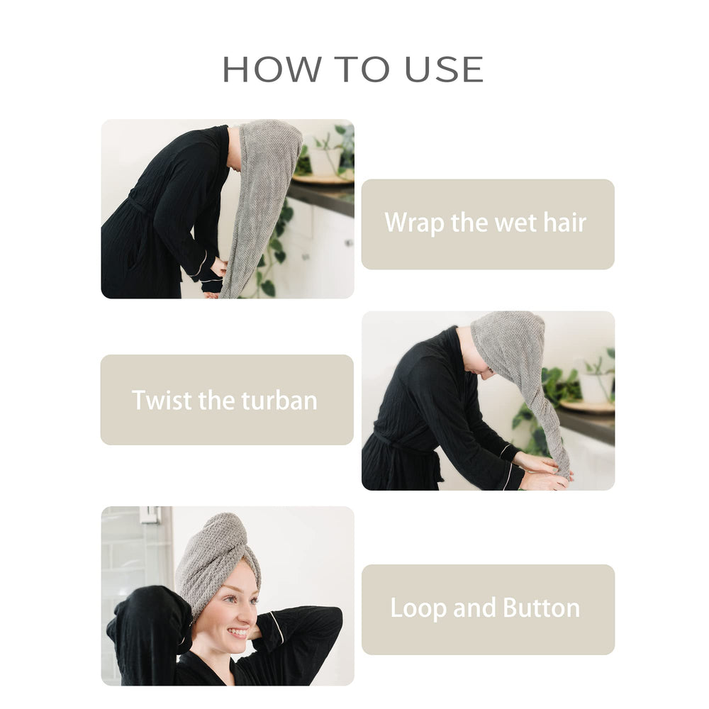 ROLSHOL ultra-soft towel promotes healthier hair with gentle touch.