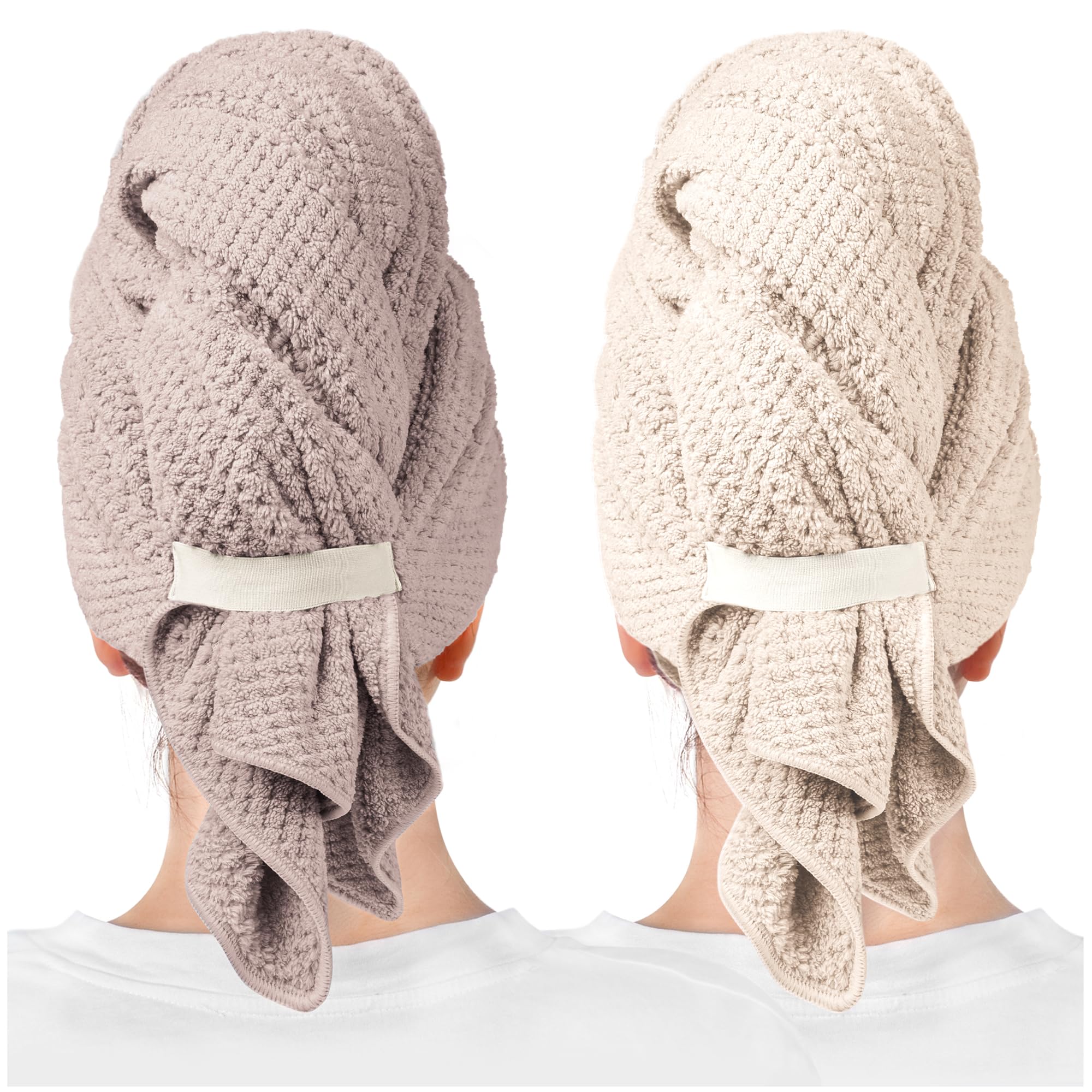 ROL SHOL large microfiber hair towel mauve shows quick-dry performance for daily styling
