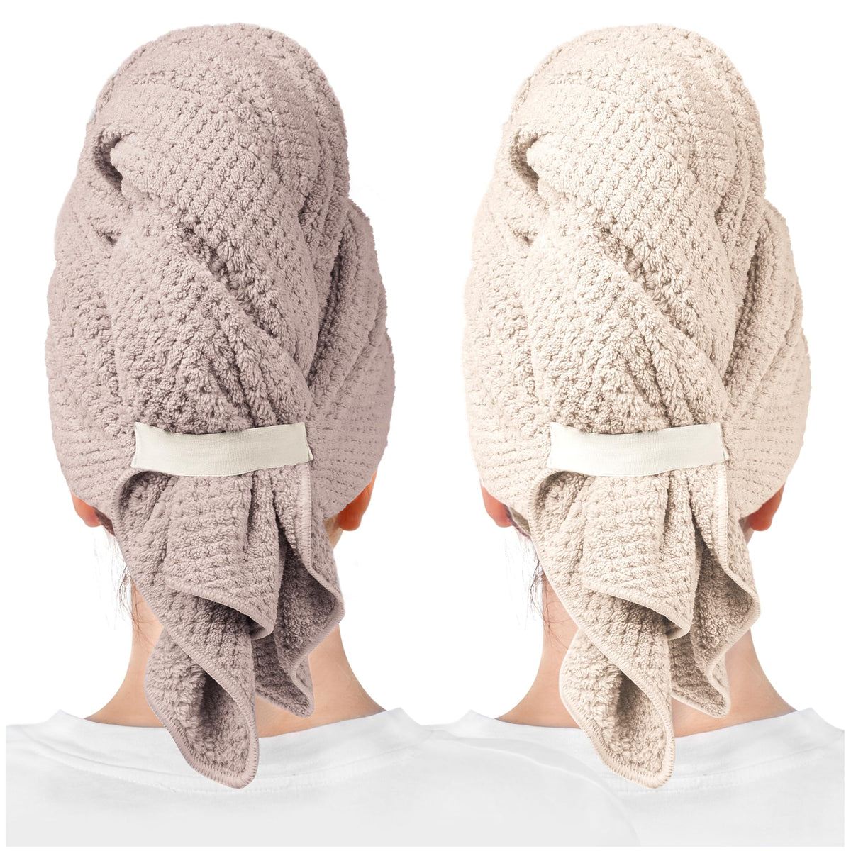ROL SHOL large microfiber hair towel mauve shows quick-dry performance for daily styling