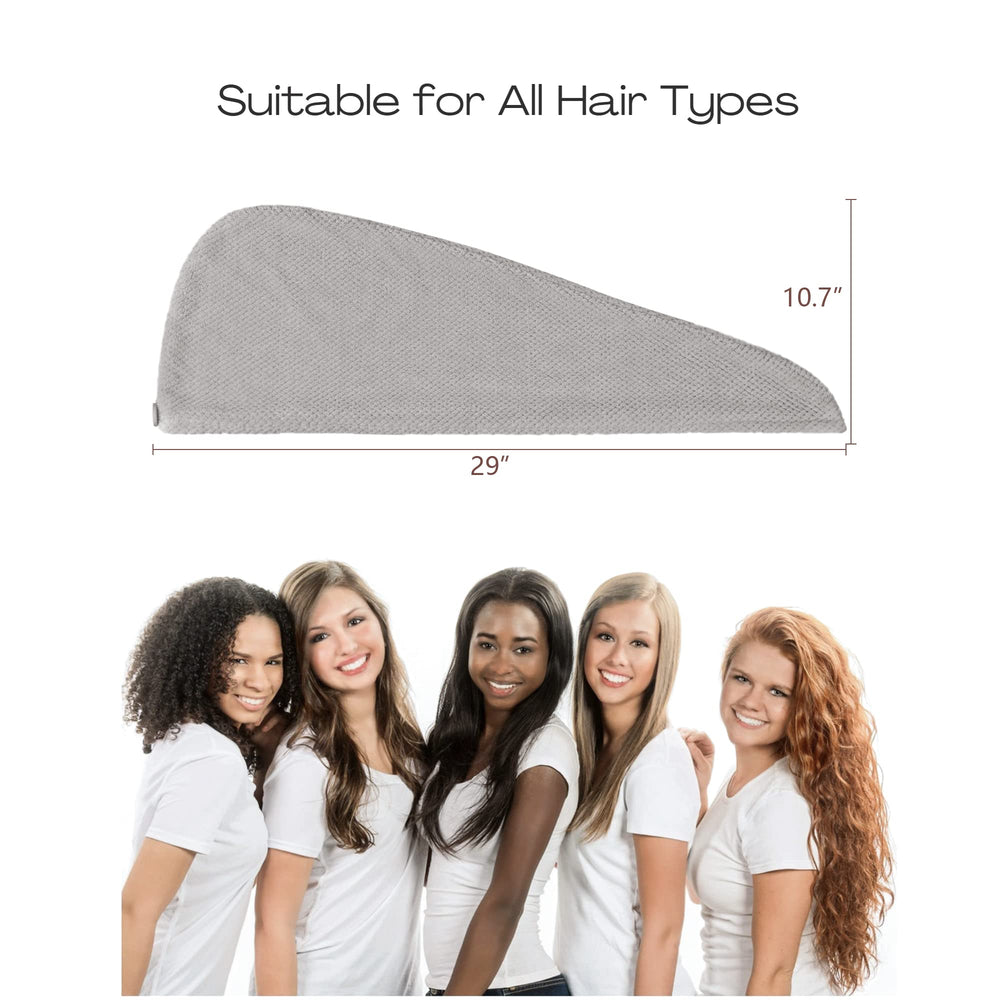 ROLSHOL microfiber hair towel close-up shows soft, highly absorbent fabric for quick drying