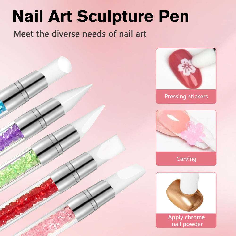Rolybag pink resin nail art palette for easy paint mixing