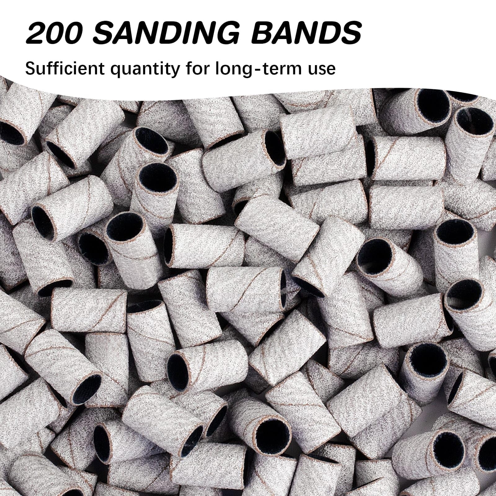 Rolybag zebra-pattern sanding bands closeup highlighting durable grit for smooth finishes.