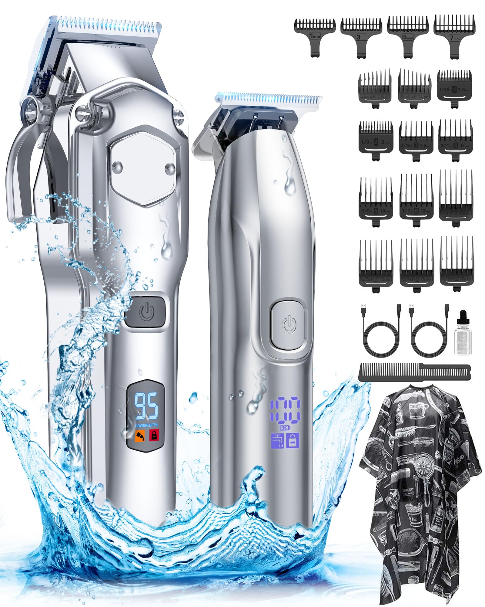 Romanda clippers set front view shows cordless convenience for quick home grooming.