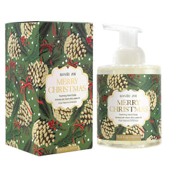 ROMIIE ZOI Christmas foaming hand soap bottle with festive design for seasonal handwashing.