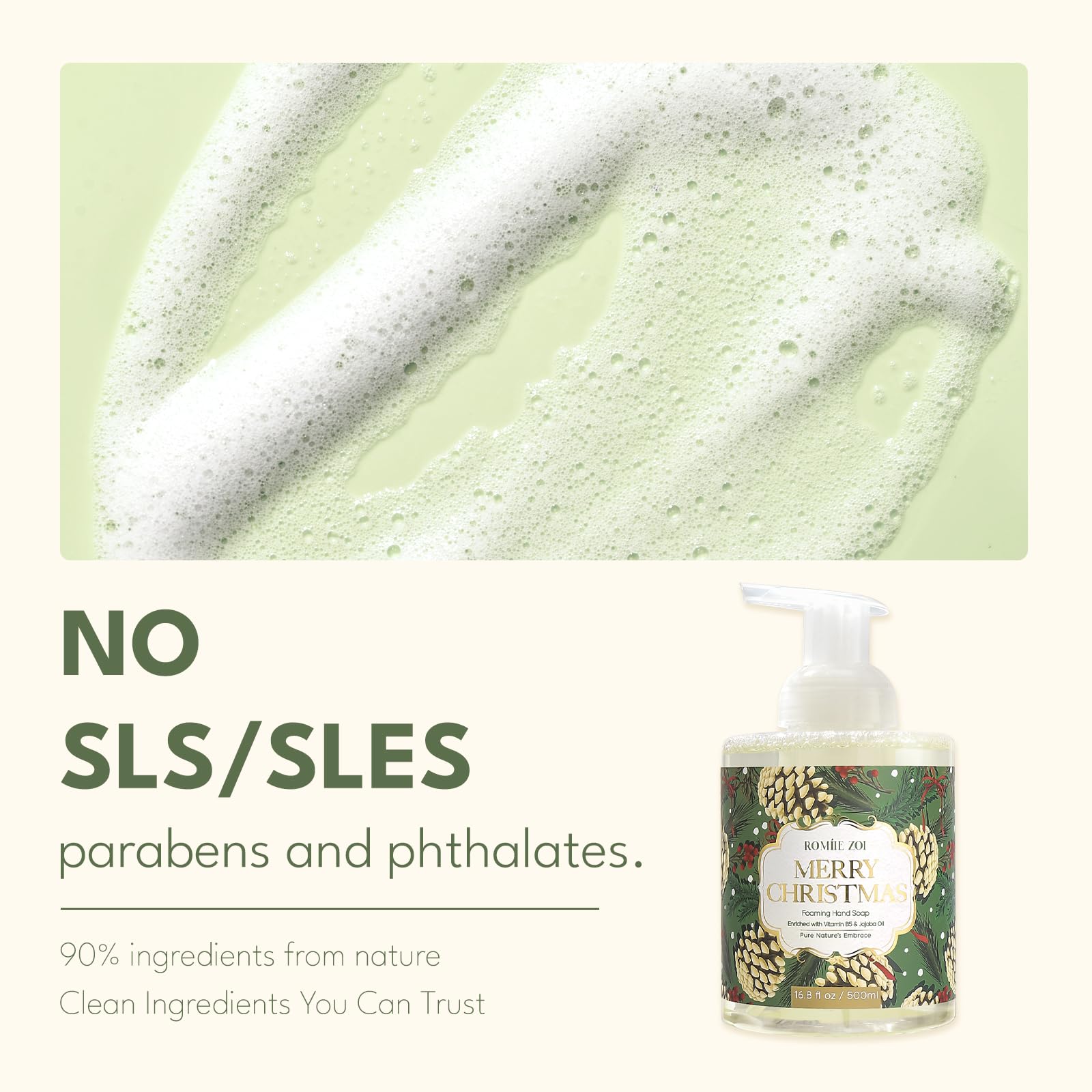 ROMIIE ZOI luxurious foaming lather close-up highlighting creamy foam.
