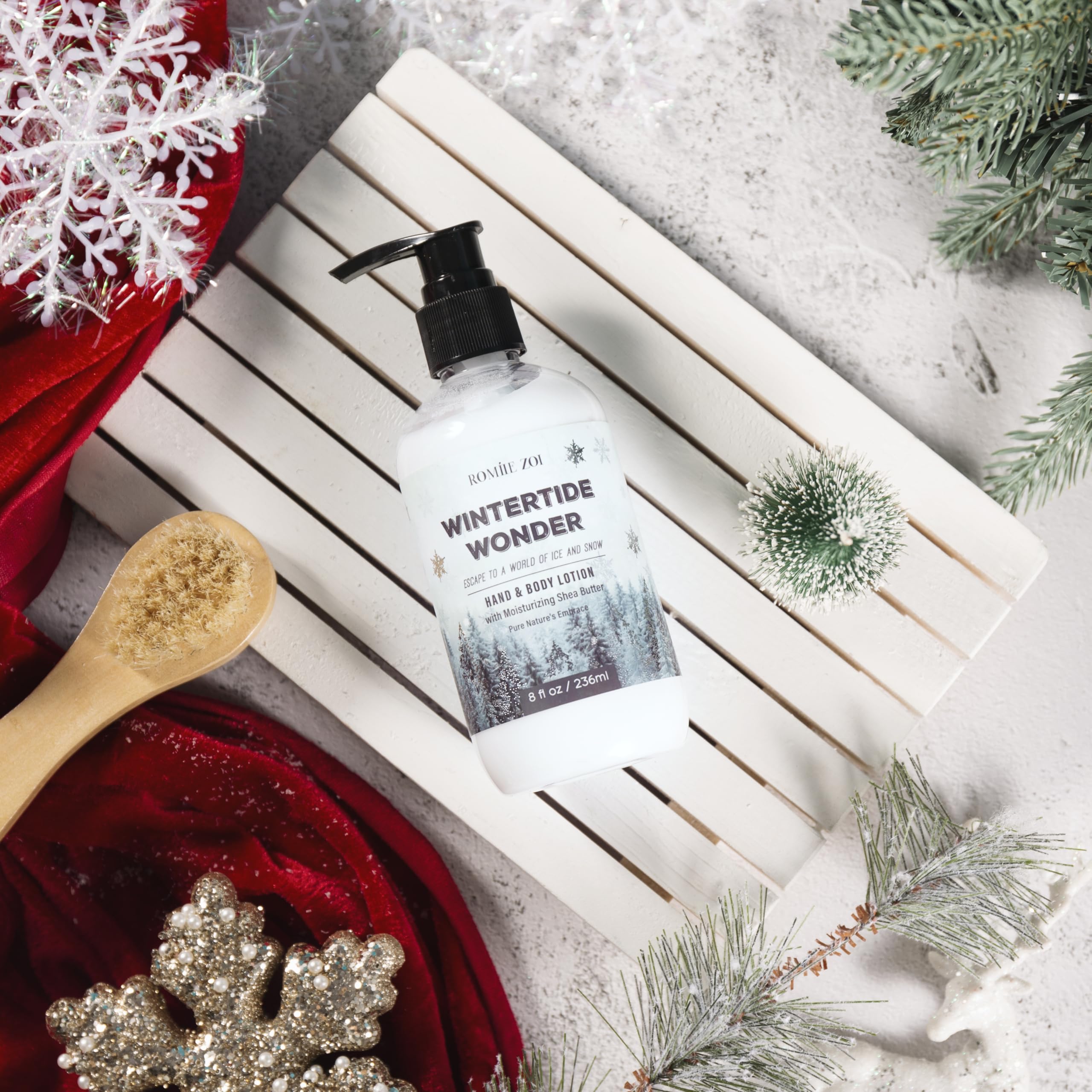 ROMIIE ZOI holiday gift pack featuring festive lotion