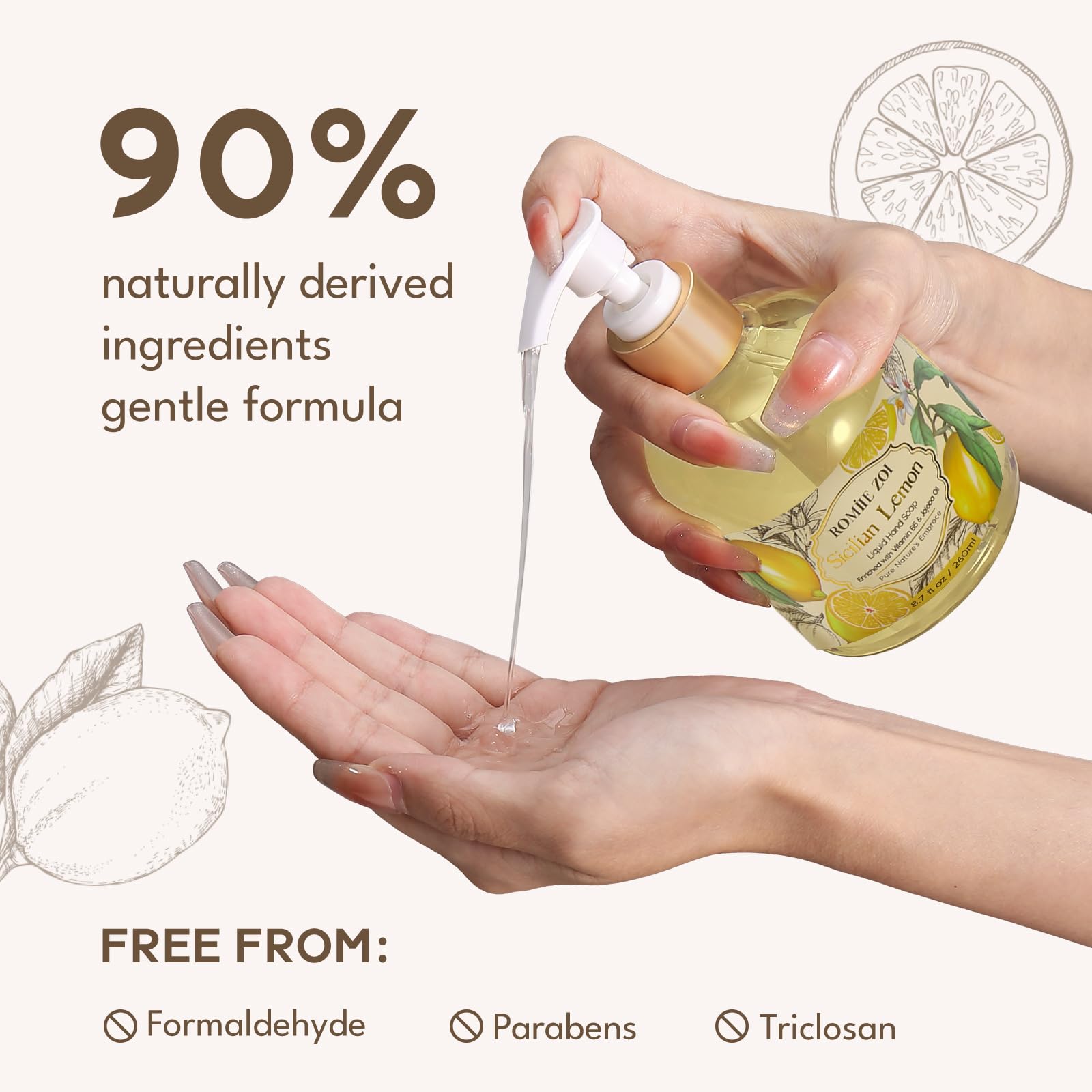 ROMIIE ZOI jojoba-oil closeup highlights natural nourishment that helps skin feel comfortable after washing