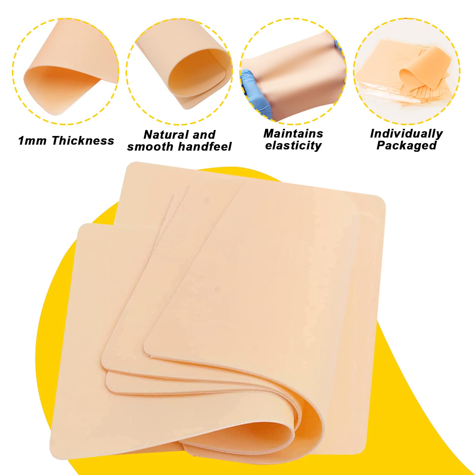 Romlon double-sided tattoo skin 8x6 showcases durable, reusable surface
