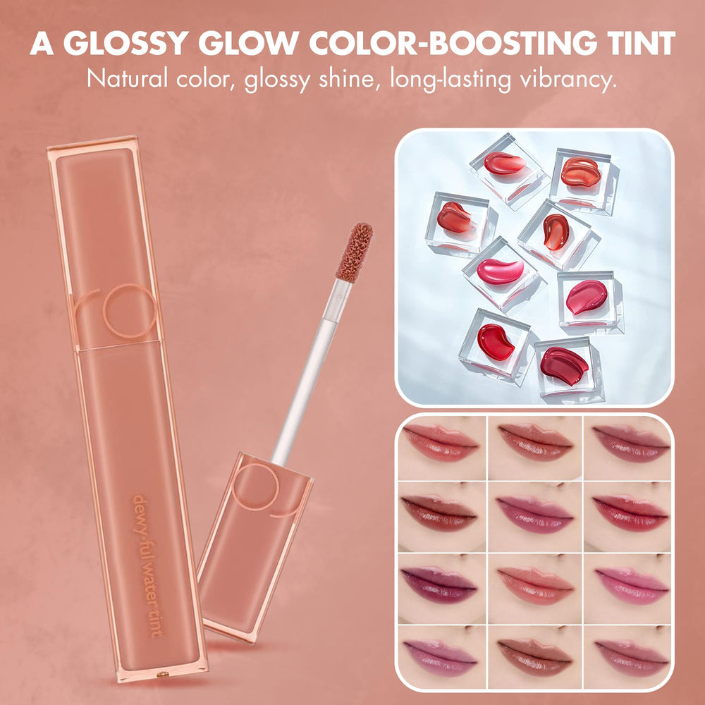 rom&nd DEWY·FUL WATER TINT 12 CANYON application tips guide versatile looks.