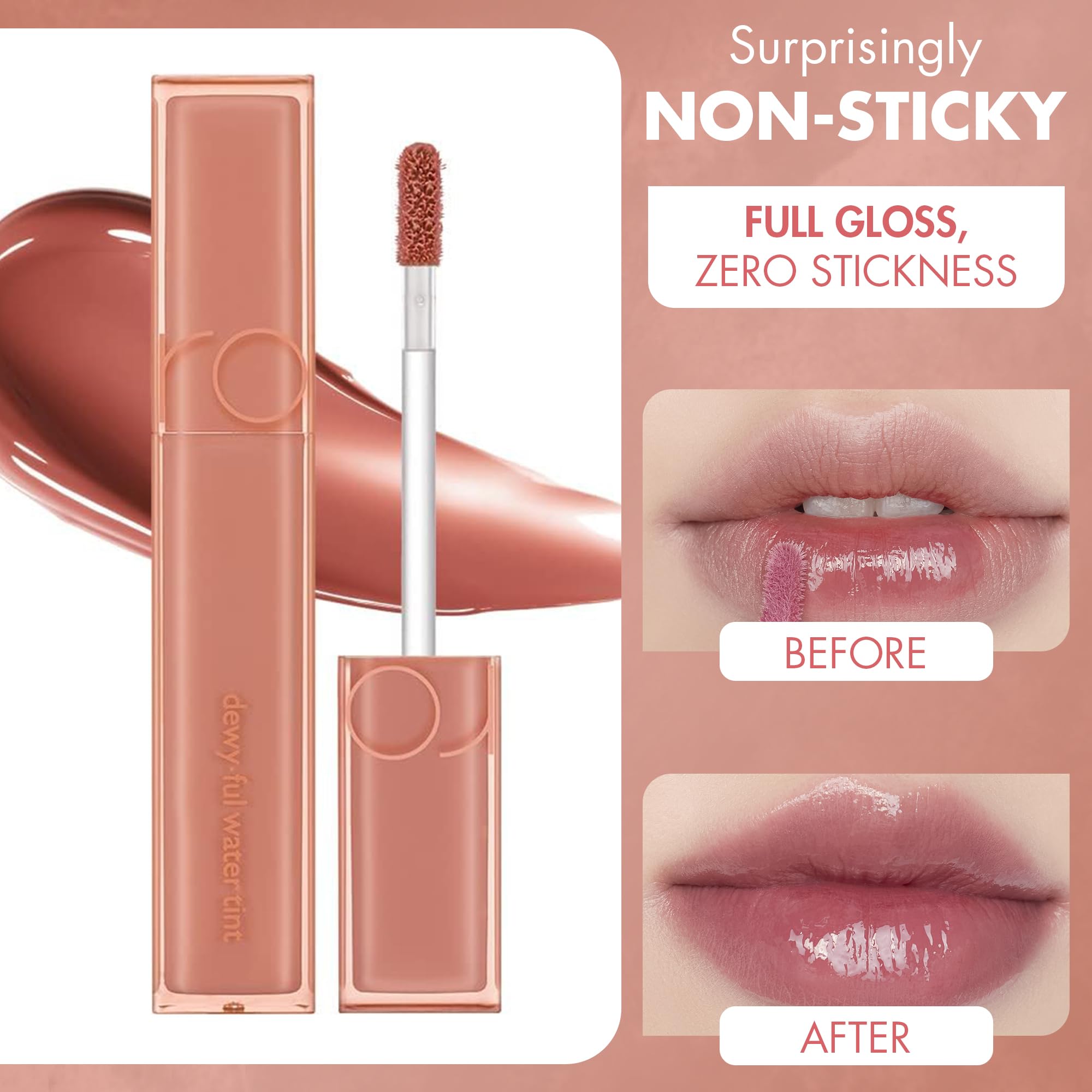 rom&nd DEWY·FUL WATER TINT 12 CANYON herbal hydration highlights natural beauty.