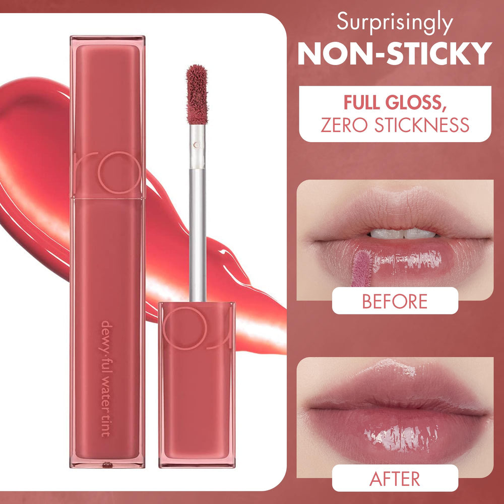 romnd dewy-ful water tint 04 chili up hydrating herb blend lips