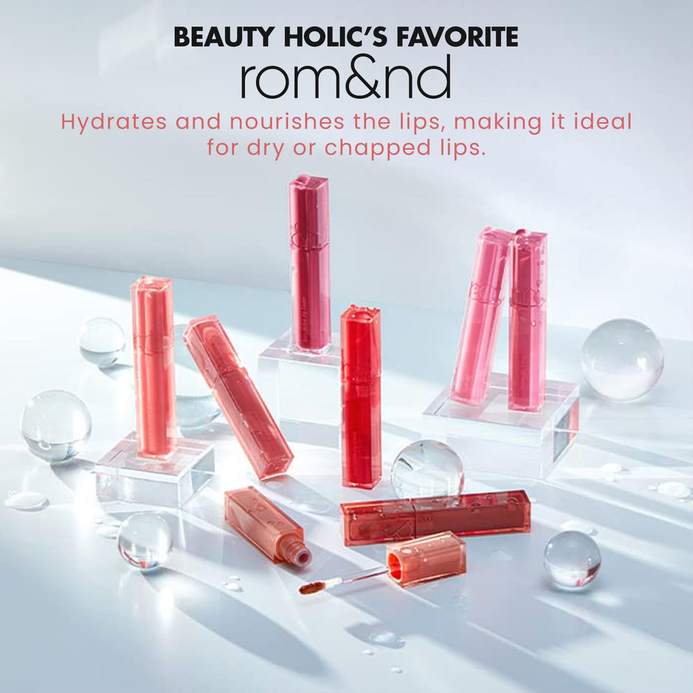 romnd dewy-ful water tint 04 chili up long lasting gloss on lips