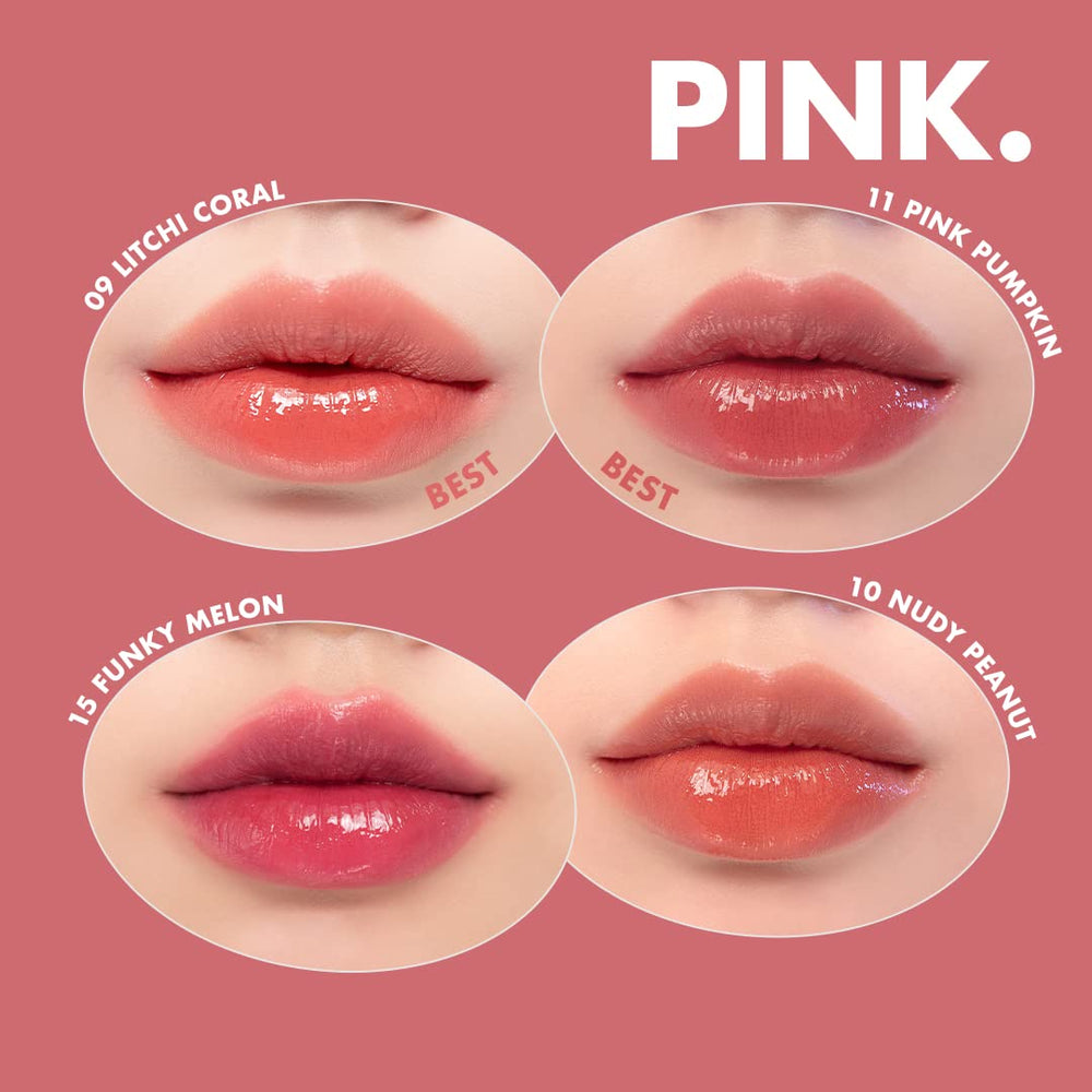 rom&nd Juicy Lasting Tint 16 Corni Soda masked-friendly finish keeps shine minimal.