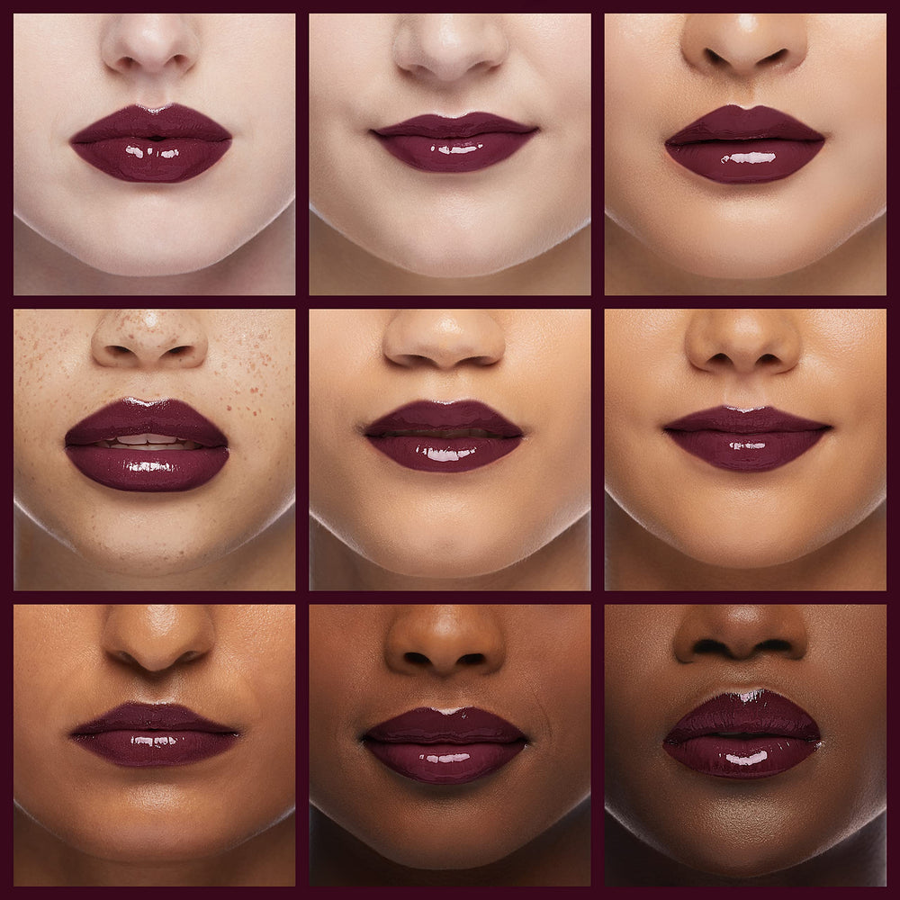 romnd Juicy Lasting Tint Plum Coke wet-gloss finish adds juicy shine and subtle stain