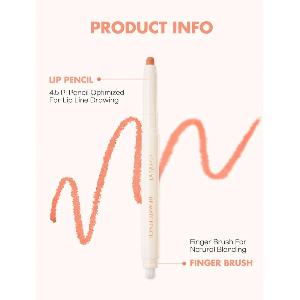 romnd Lip Mate Pencil portable design fits lips closely for comfortable wear.