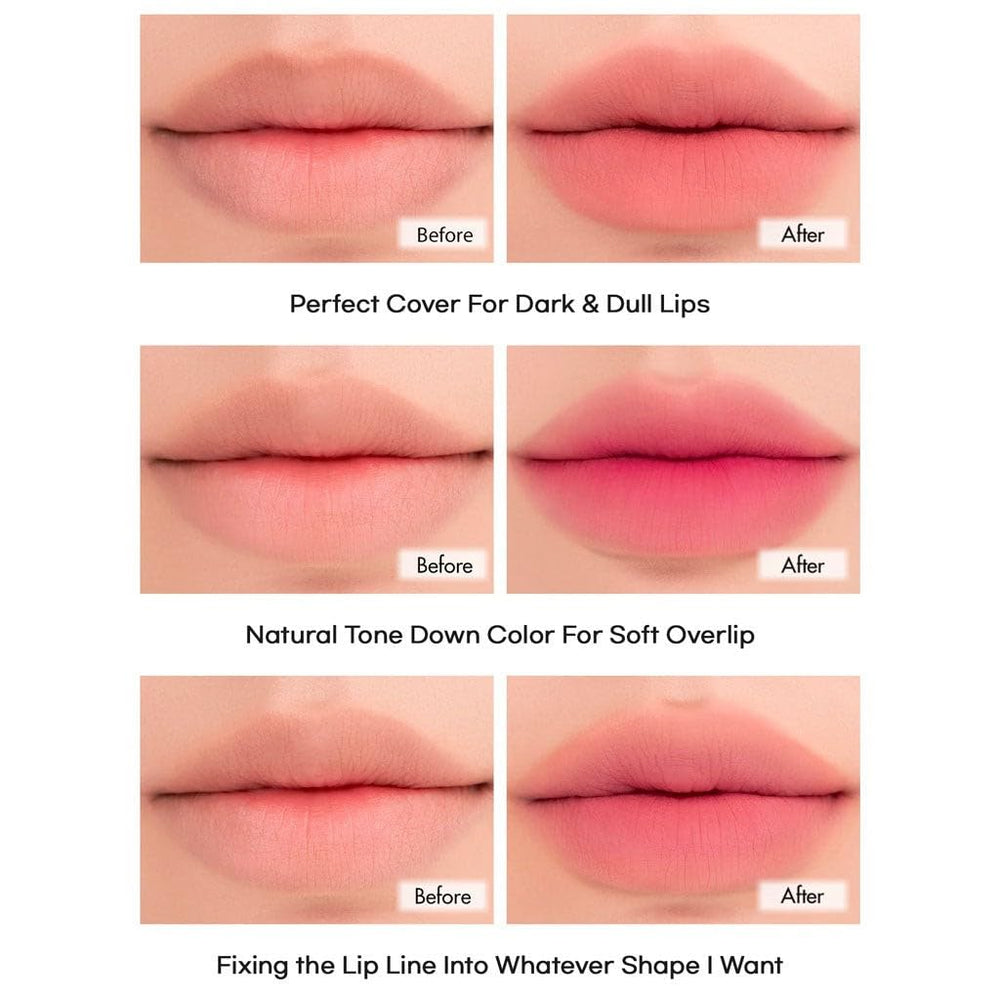 romnd Lip Mate Pencil fig-breeze-04 demonstrates shade application and day-to-night versatility.