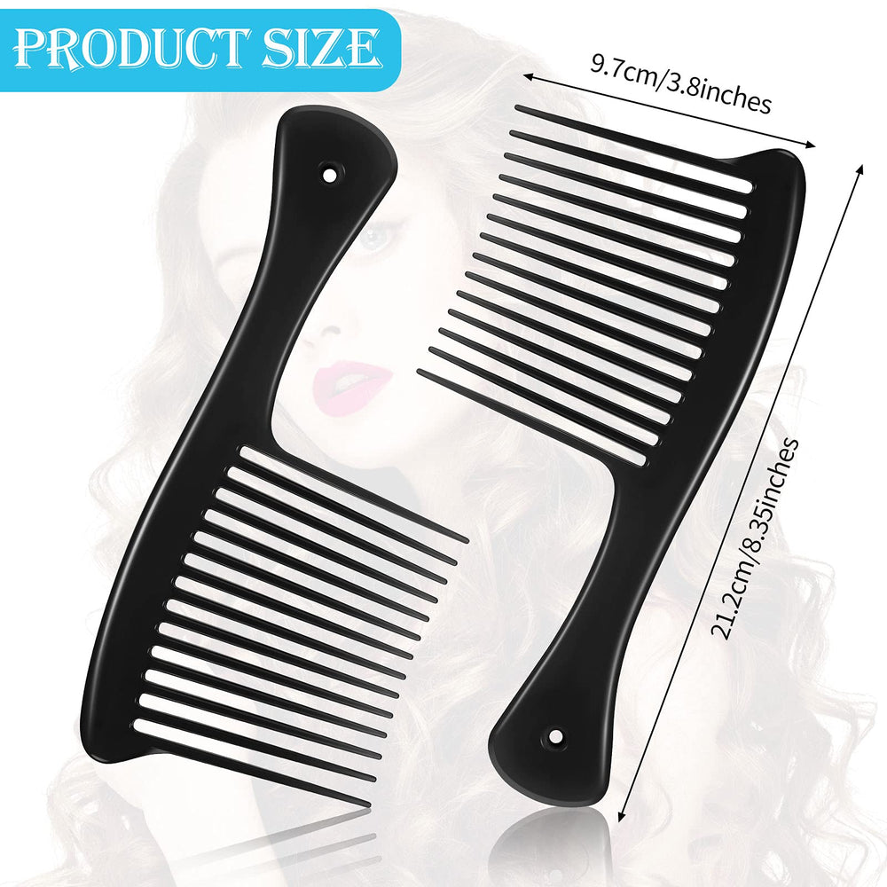 Romooa wide-tooth comb pink gentle detangling for 4C hair