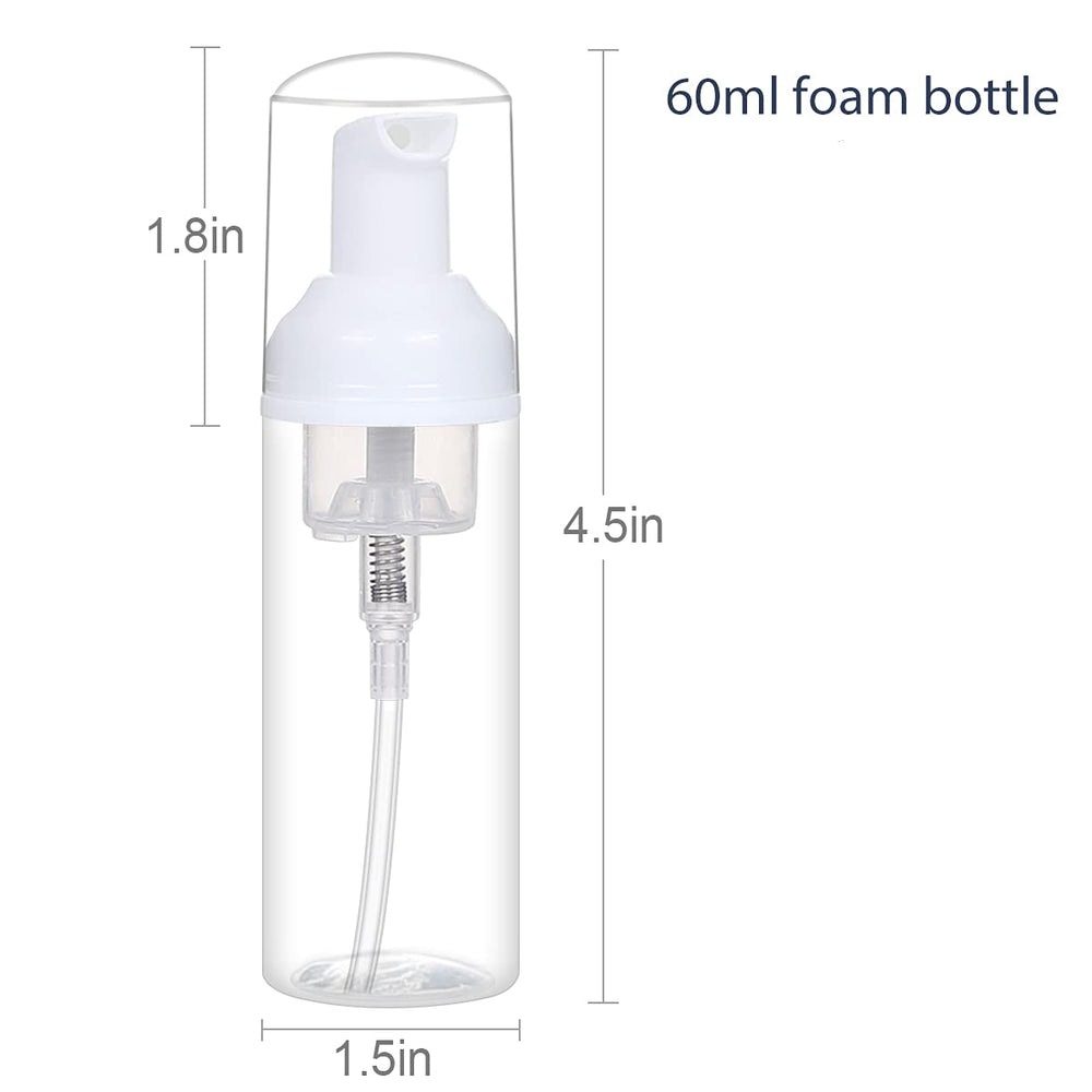 ROMROC travel-size 60ml foam bottle ready for on-the-go use in bags.