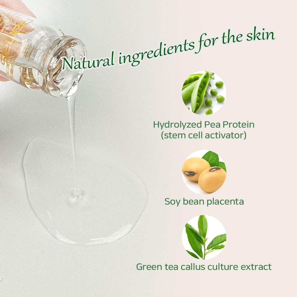 Ronas Stem Cell Solution ampoules bottle with dropper highlights precise dosing for skincare.