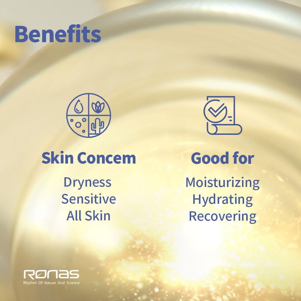 Ronas Stem Cell Solution ampoules resting on a reflective surface for premium skincare impression.