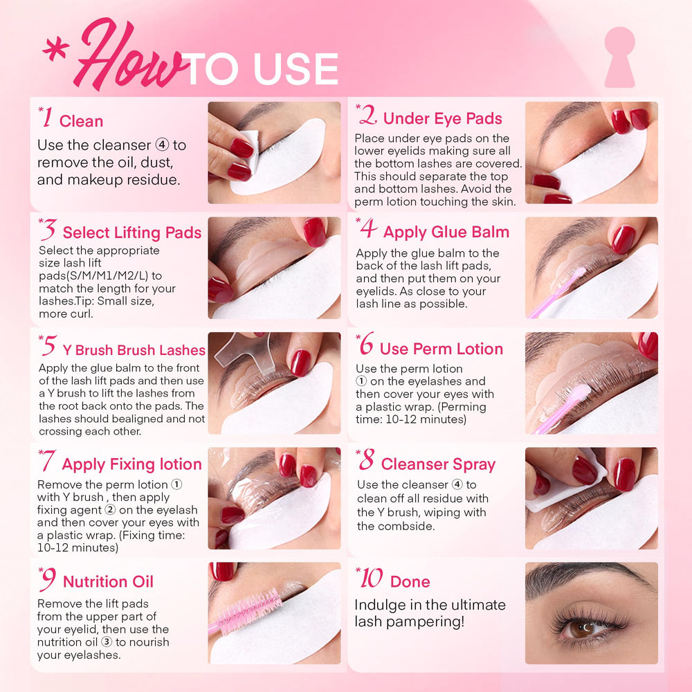 RONKIE curling tools and applicator for beginner-friendly lash lifts