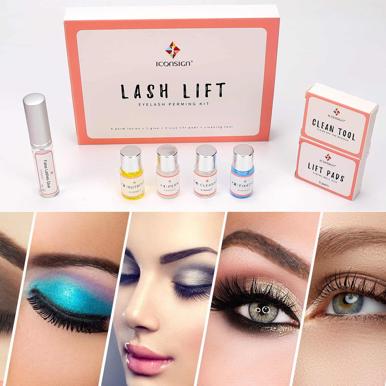 RONKIE Lash Lift Kit lifted lashes closeup showcases lasting curl and enhanced natural look