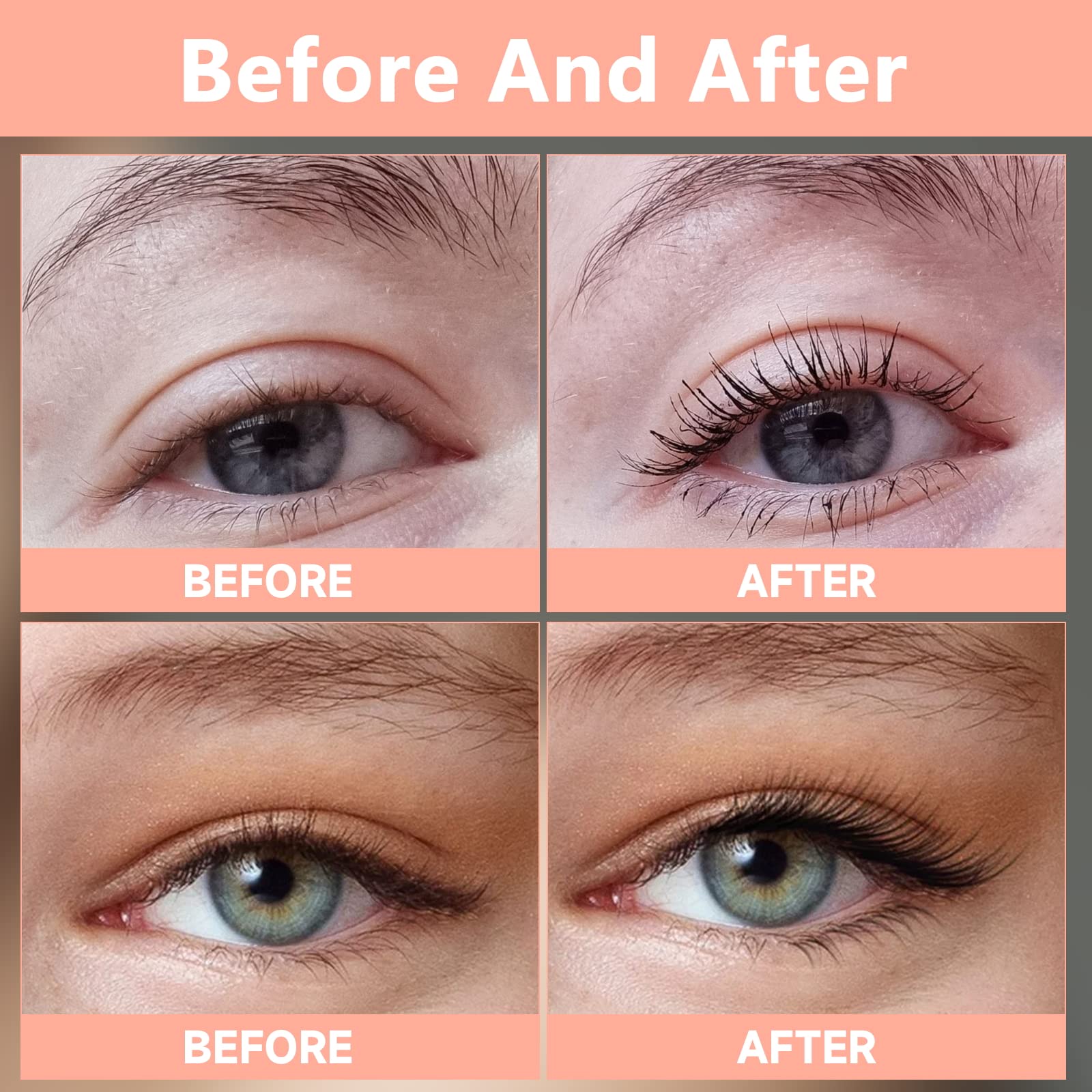 RONKIE Lash Lift Kit salon-quality result on model demonstrates confidence-boosting eye definition