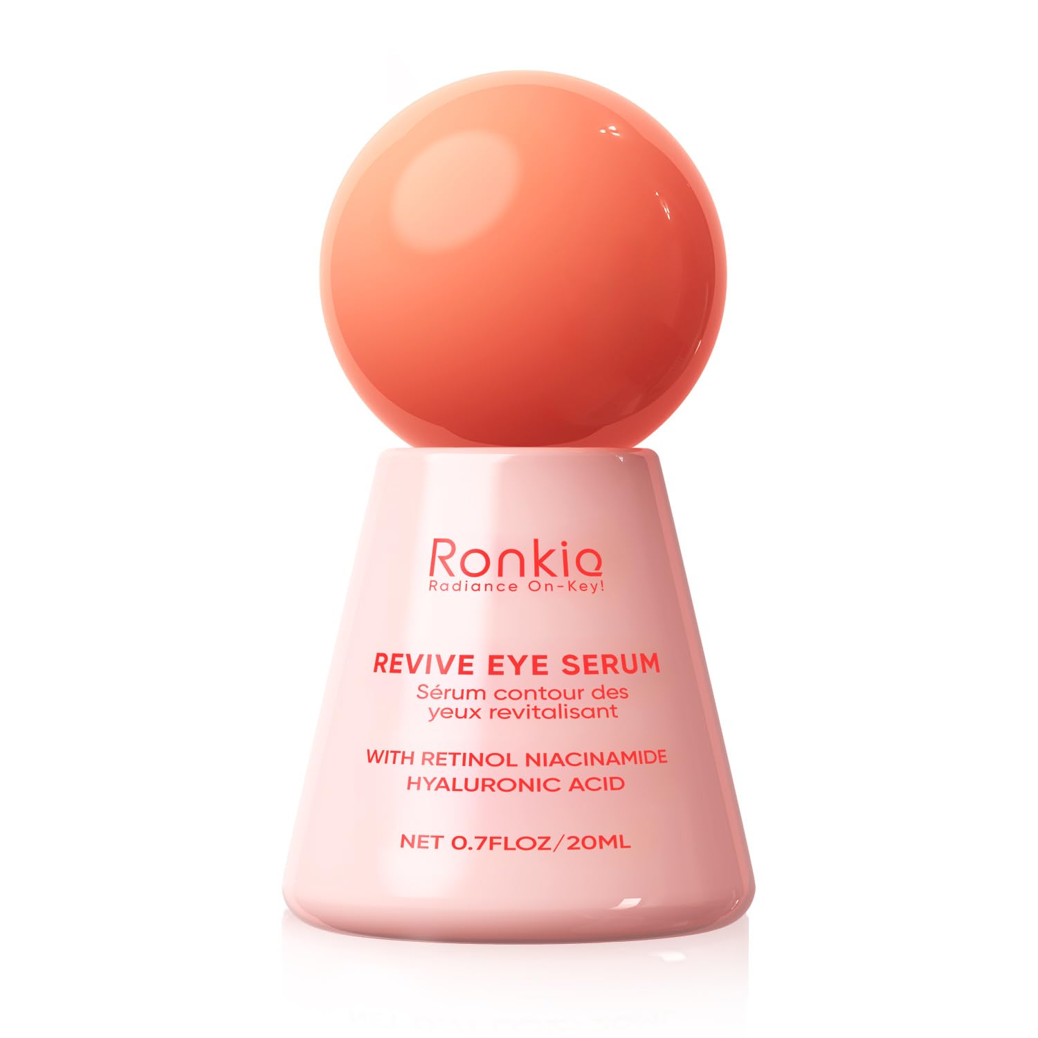 RONKIE retinol eye cream bottle—daily anti-aging care for fine lines around the eyes