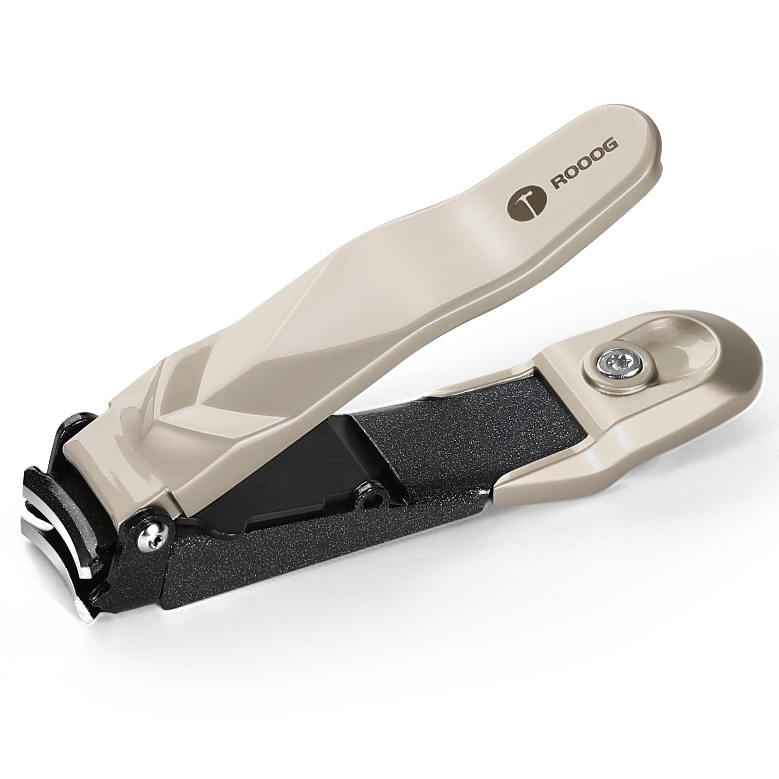 ROOOG No Mess Nail Clippers Catcher in action delivering a clean, spill-free trim.