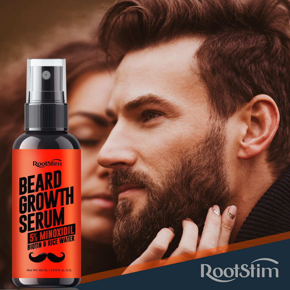 RootStim after-use ritual featuring spray and massage for healthier appearance.