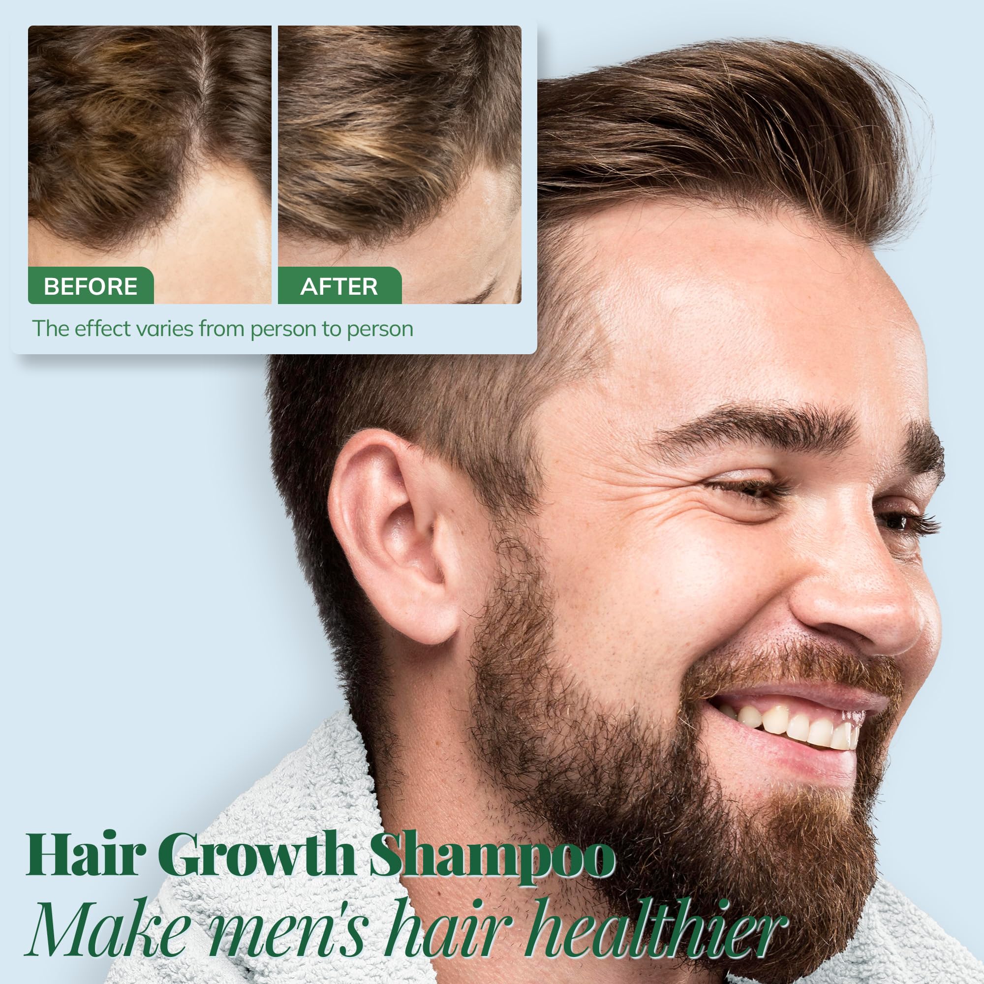 RootStim argan oil and tea tree visuals imply soothing scalp hydration