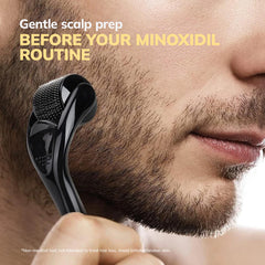 RootStim hairline thinning spot visual hints at potential regrowth support.