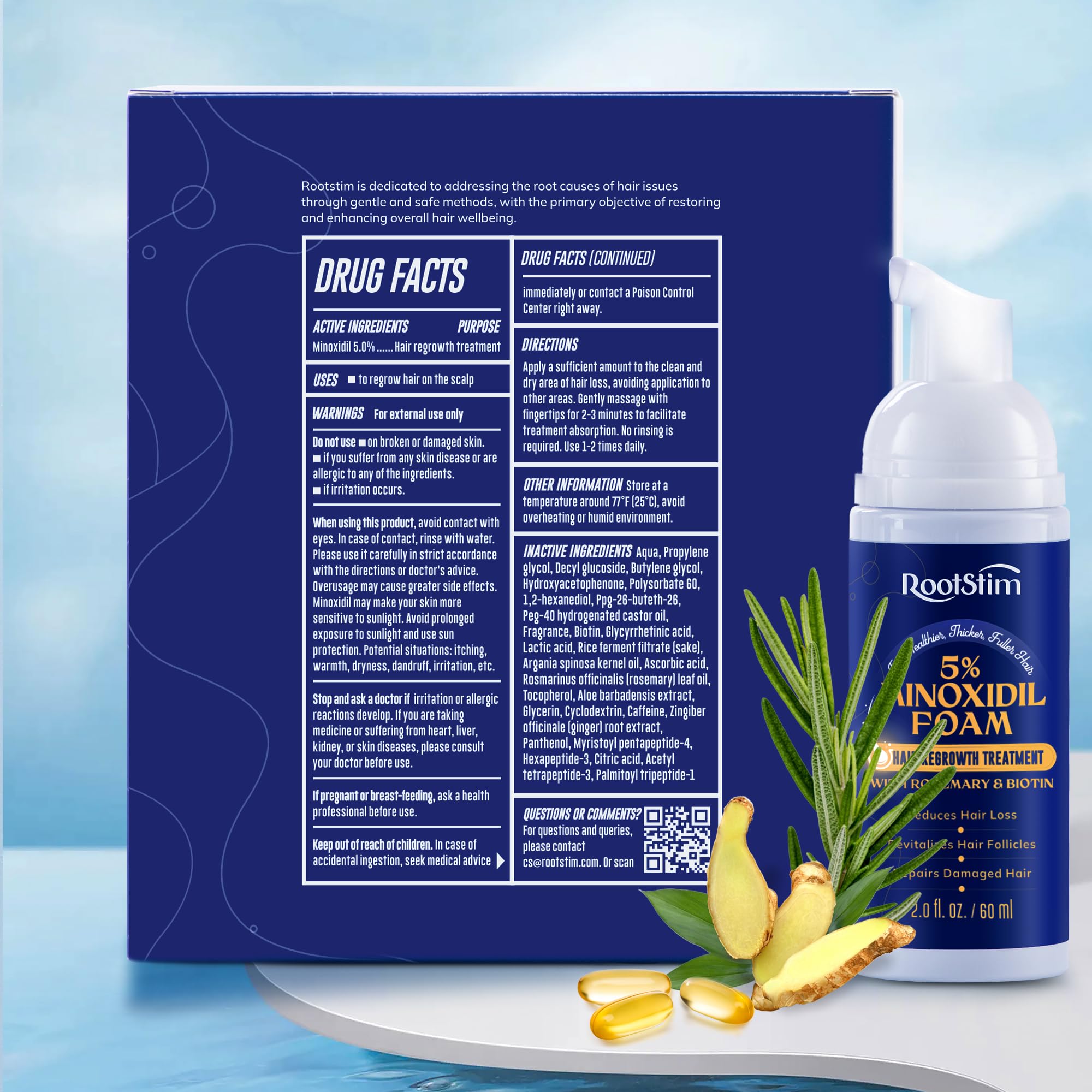 RootStim triple-pack label emphasizes a complete treatment cycle.