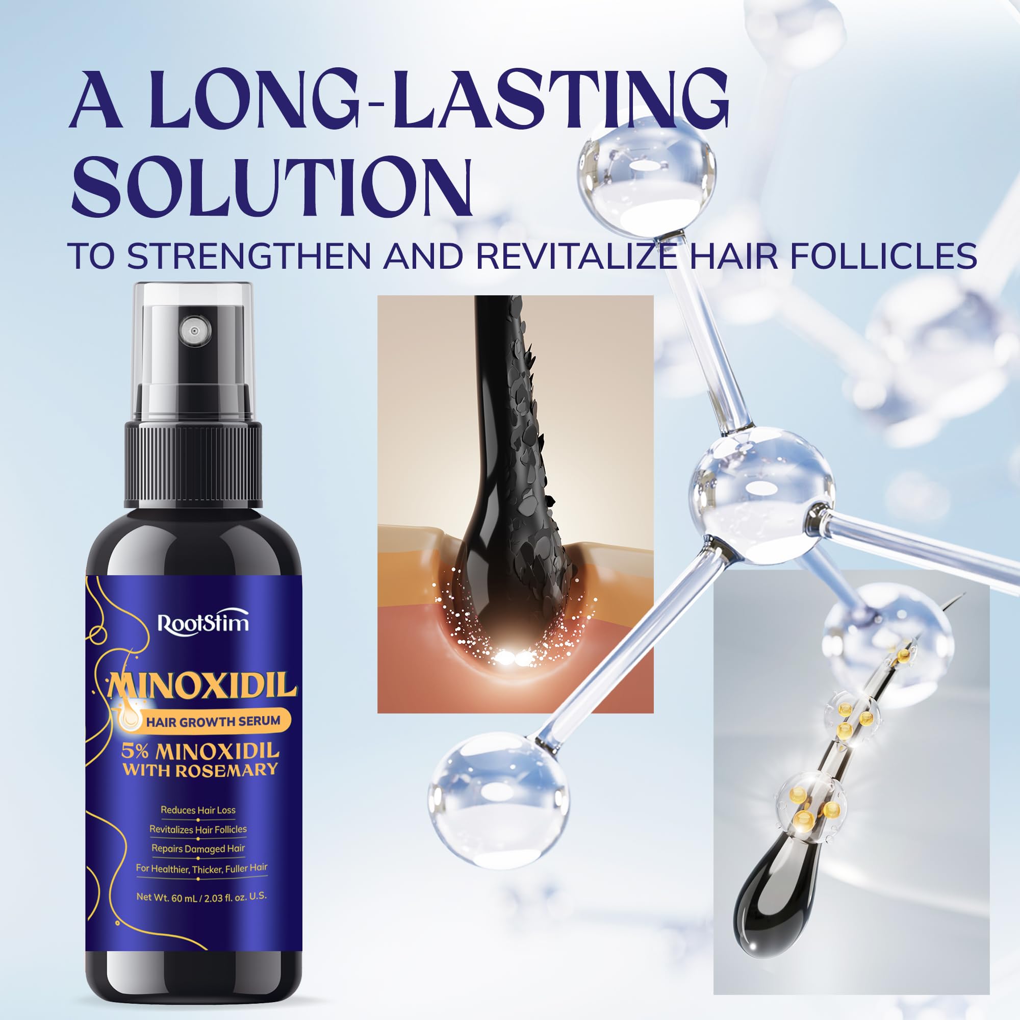 RootStim minoxidil packaging two-pack showcased for ongoing treatment.