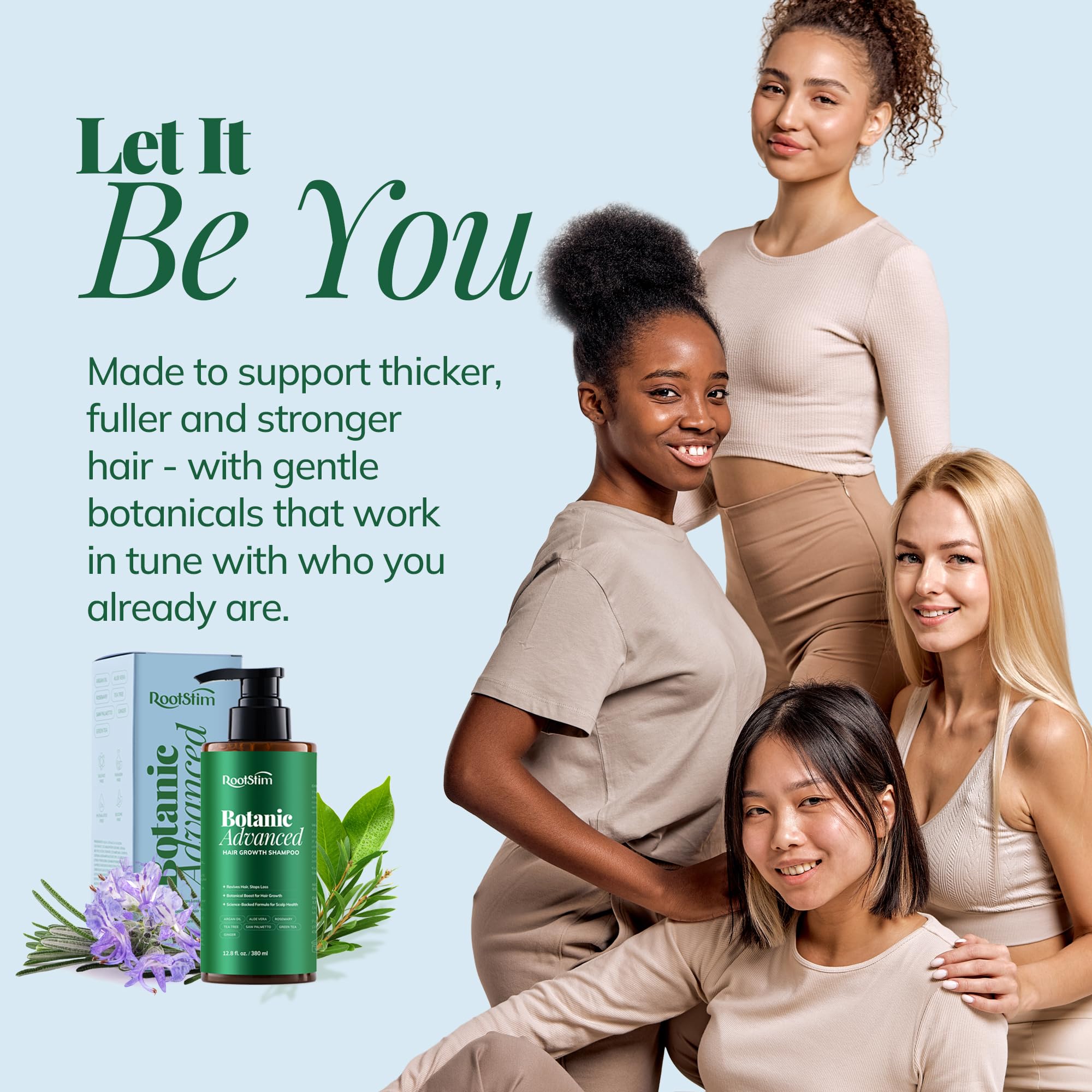 RootStim travel-size bottle promotes convenient on-the-go hair care