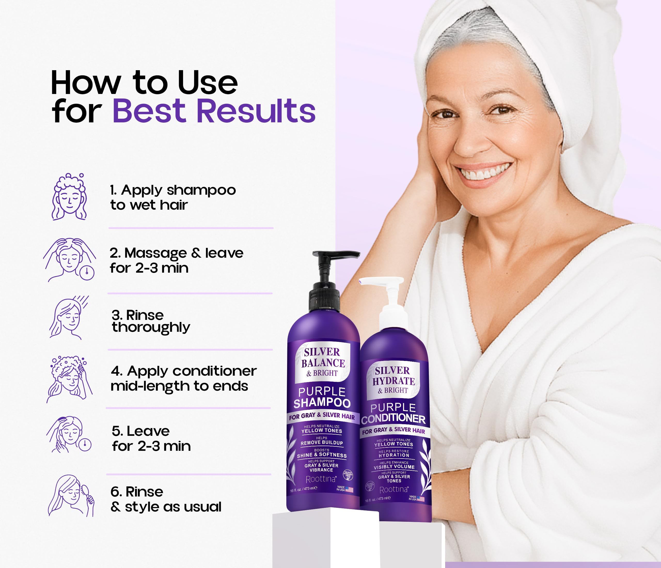 Roottina hair hydration closeup shows moisture-rich feel without dryness.