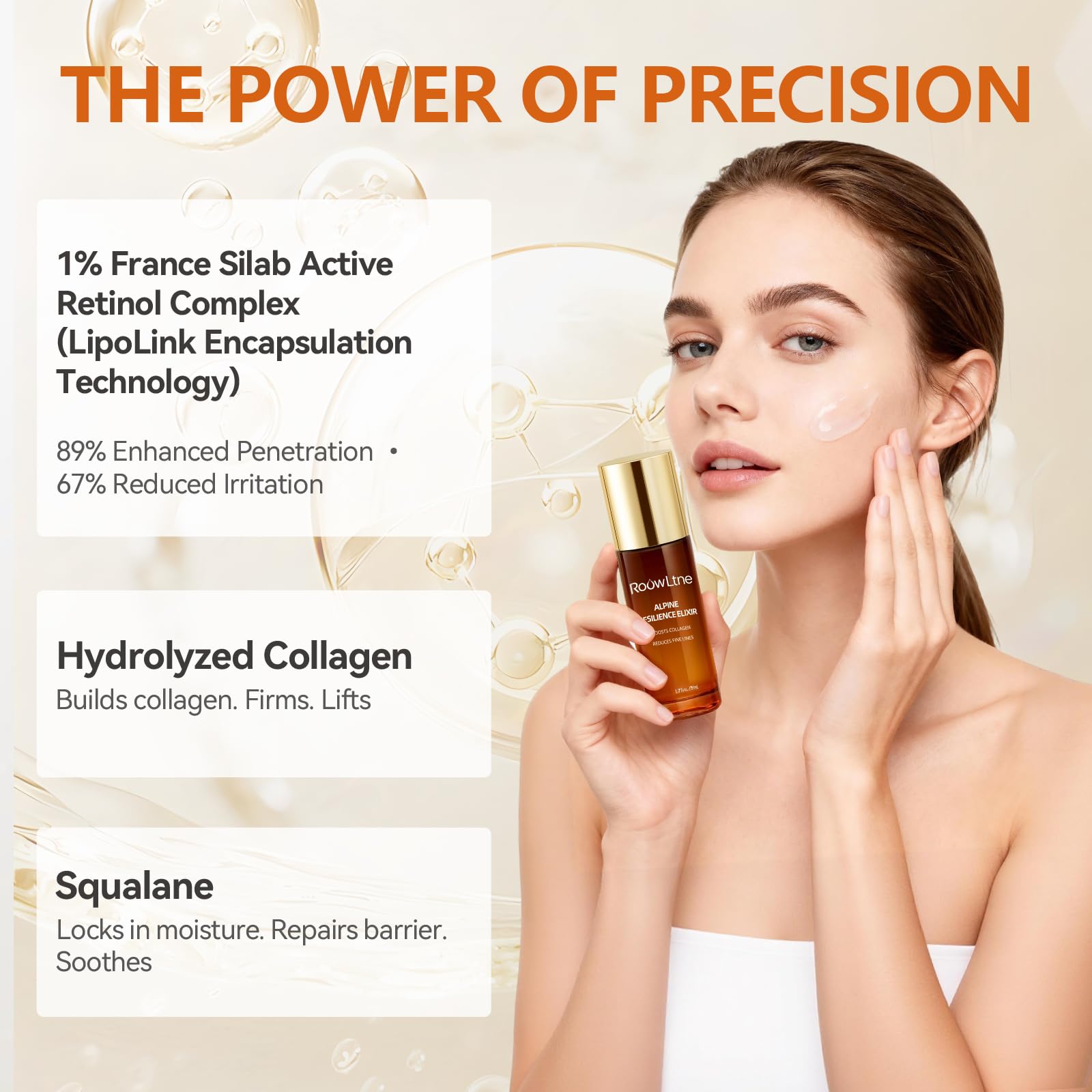 RoowLtne retinol serum day-night usage shown for versatile routine